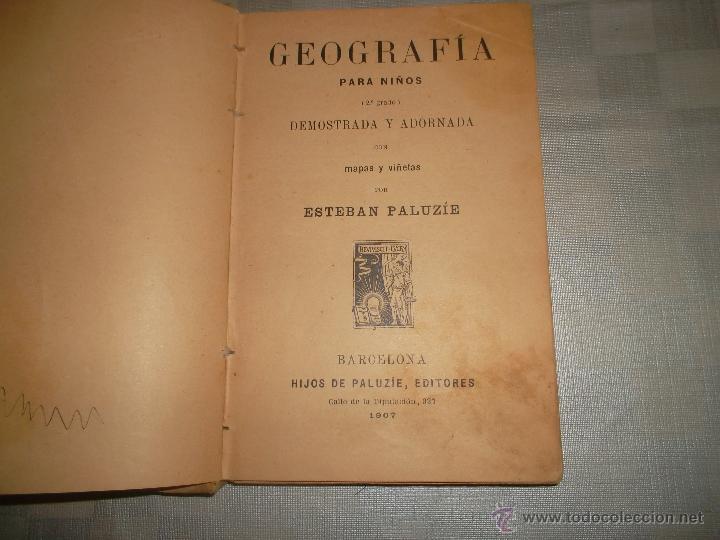 Libros antiguos: precioso libro del 1901 de geografia - Foto 2