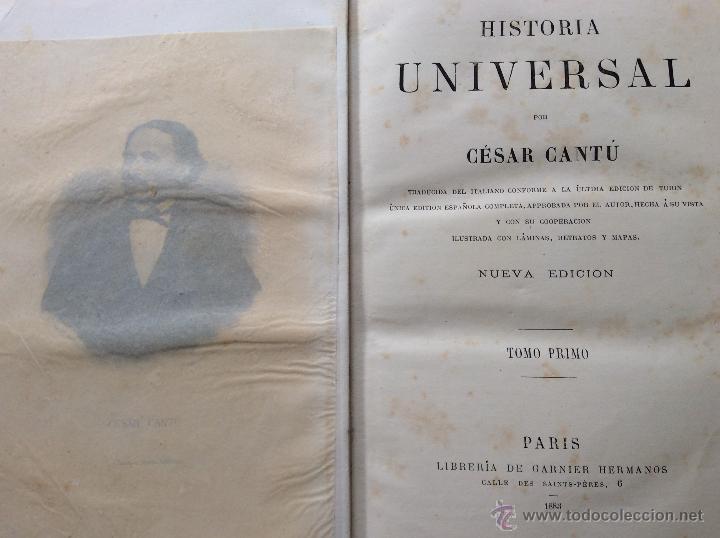 Libros antiguos: Historia Universal, C&eacute;sar Cant&uacute;, 1883 - Foto 2