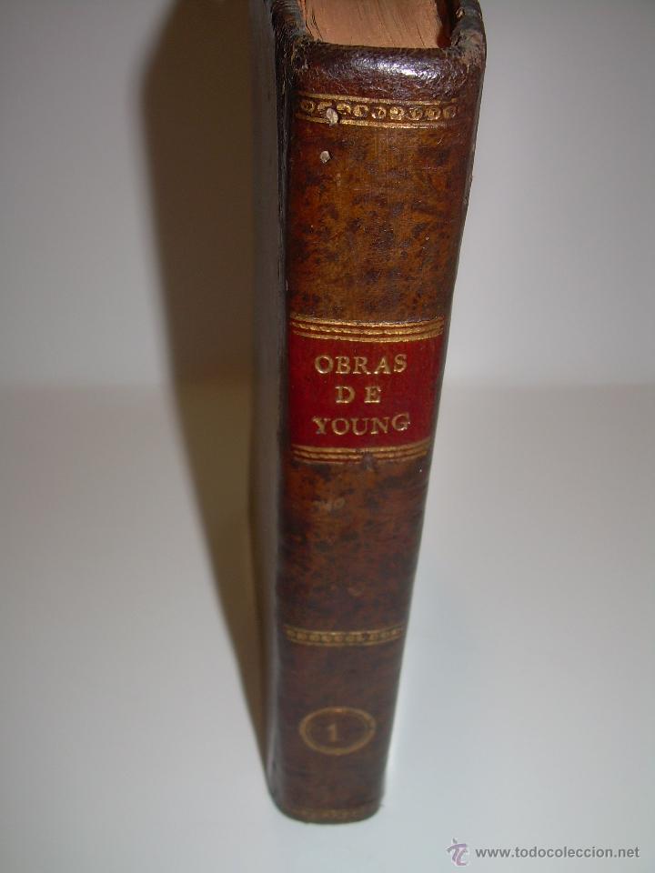 Libros antiguos: LIBRO TAPAS DE PIEL.......OBRAS DE EDUARDO YOUNG......A&Ntilde;O 1.804 - Foto 2