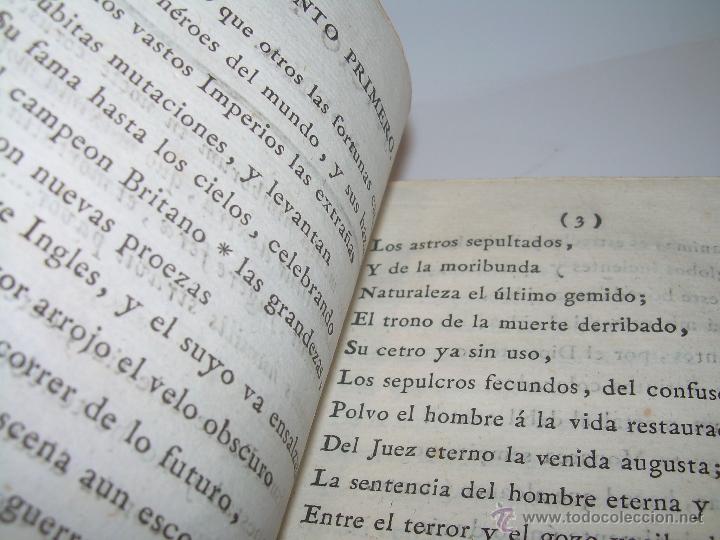 Libros antiguos: LIBRO TAPAS DE PIEL.......OBRAS DE EDUARDO YOUNG......A&Ntilde;O 1.804 - Foto 6