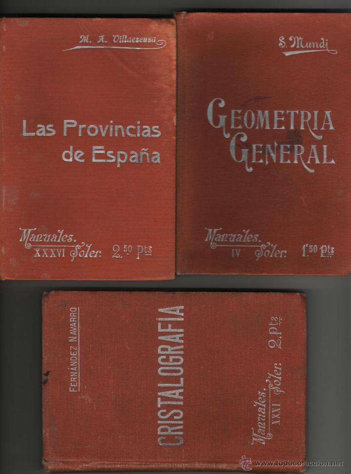 Libros antiguos: LOTE DE TRES MANUALES SOLER NUMEROS 4 - 31 - 36. - Foto 1