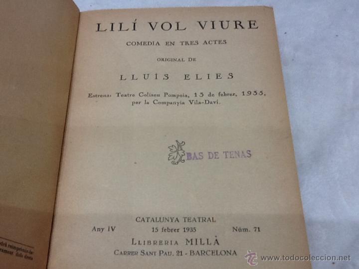Libros antiguos: Lili vol viure, llibreria milla - Foto 2