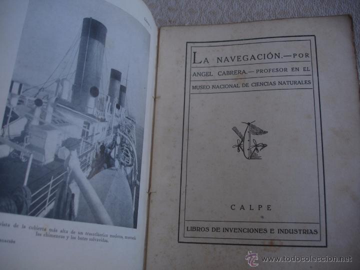 Libros antiguos: La navegaci&oacute;n, Angel Cabrera - Foto 2