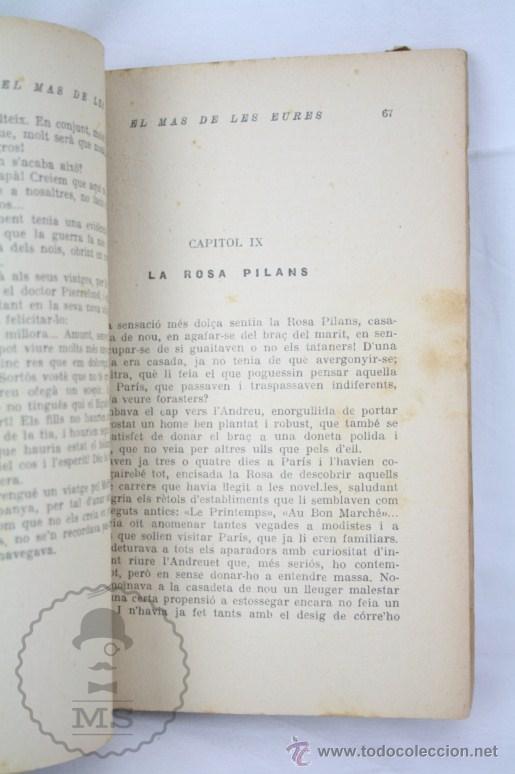 Libros antiguos: Libro en Catal&aacute;n - El Mas de les Eures. Clovis Eimeric - Bibl. Damisela - Ed. Pegaso, A&ntilde;o 1926 - Foto 3