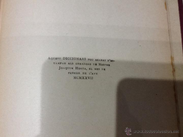 Libros antiguos: Pal las , diccionari catala castells frances 1927 - Foto 2