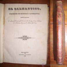Libros antiguos: EL SALMANTINO : PERIÓDICO DE CIENCIAS Y LITERATURA. (Nº 1, 3 DE MARZO - Nº 30, 30 DE SETIEMBRE 1843. Lote 48512707