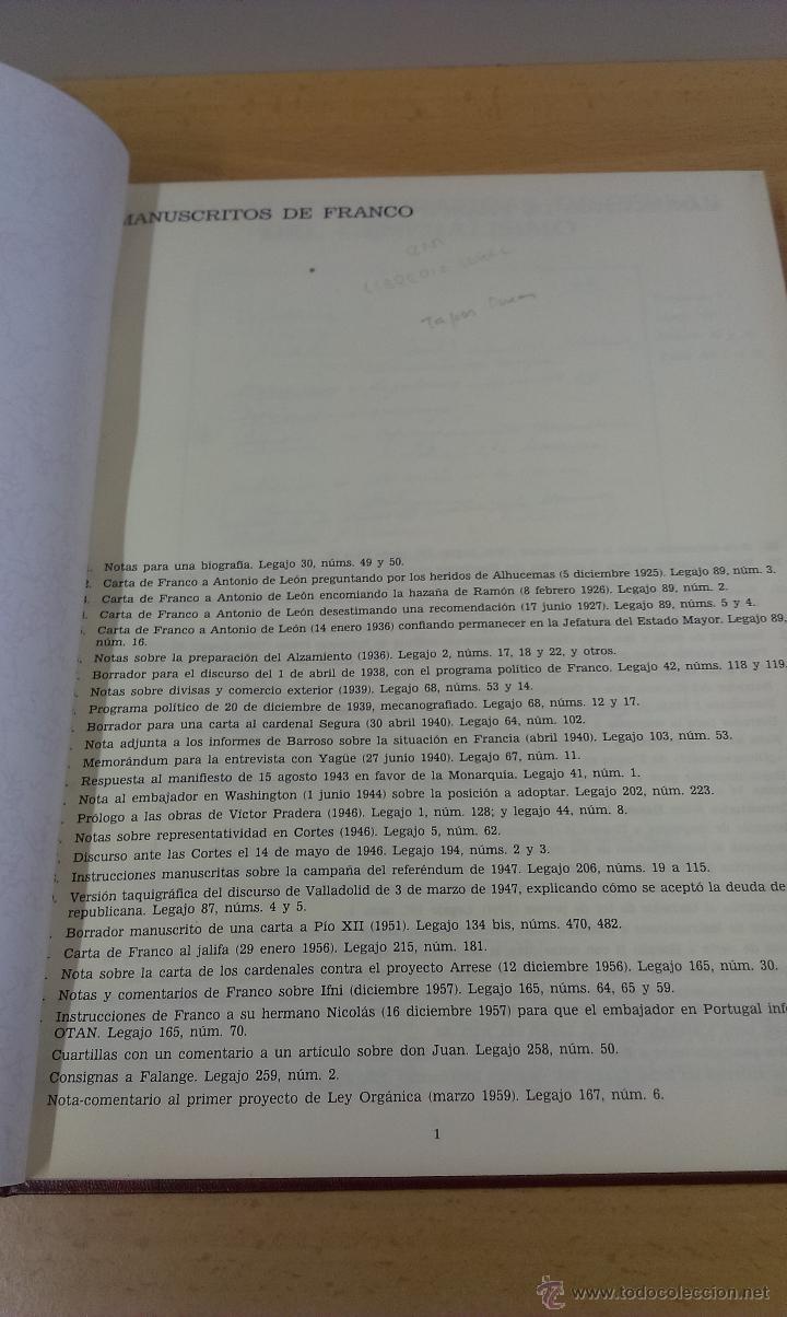 Libros antiguos: LIBRO MANUSCRITOS DE FRANCO - Foto 3 - 48730895
