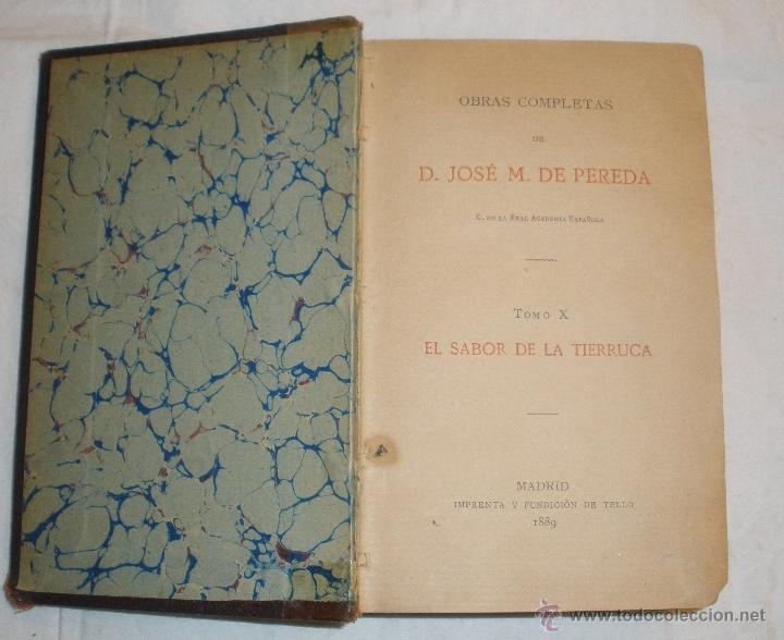 Libros antiguos: Jos&eacute; M. De Pereda - El sabor de la tierruca - Foto 2
