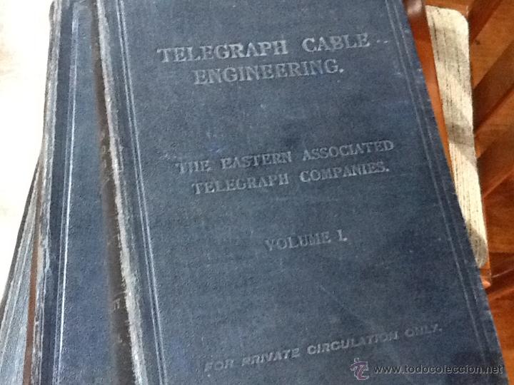 Libros antiguos: Telegragraph cable engineering, tres tomos 1926 - Foto 1