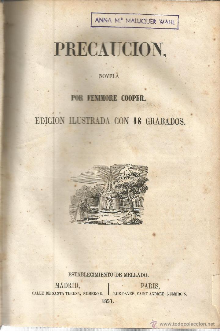 Libros antiguos: Precaucion. El bravo - COOPER, FENIMORE - Foto 2