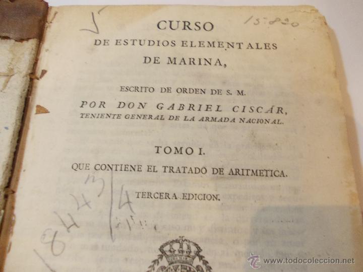 Libros antiguos: ANTIGUO LIBRO DE CURSO DE ESTUDIOS ELEMENTALES DE LA MARINA - Foto 2