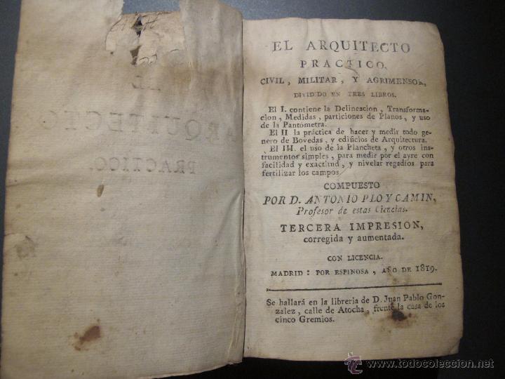 Libros antiguos: TITULO :EL ARQUI9TECTO PRACTICO - Foto 5