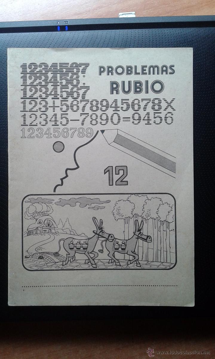 Libros antiguos: libreta de problemas rubio n&ordm;12 del a&ntilde;o 1978 - Foto 1