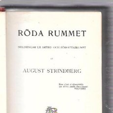Libros antiguos: SAMBLADE SKRIFTER AV AUGUST STRINDBERG. FEMTE DELEN, RODA RUMMET. STOCKHOLM 1919