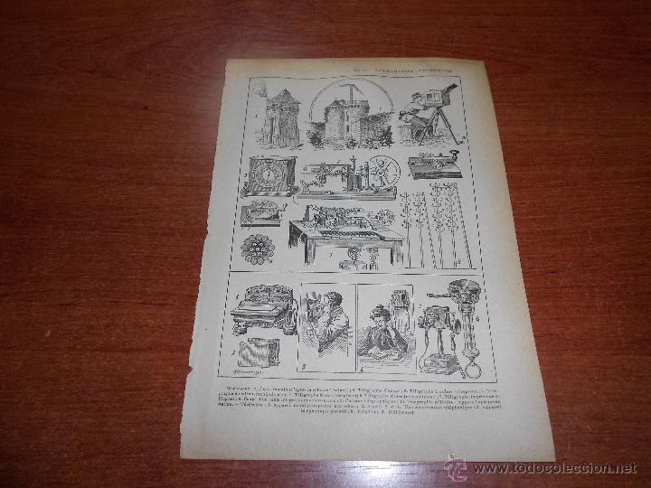 Libros antiguos: BELLA ILUSTRACI&Oacute;N DE DICCIONARIO FRANC&Eacute;S DE 1918: TELEGRAFO Y TELEFONOS