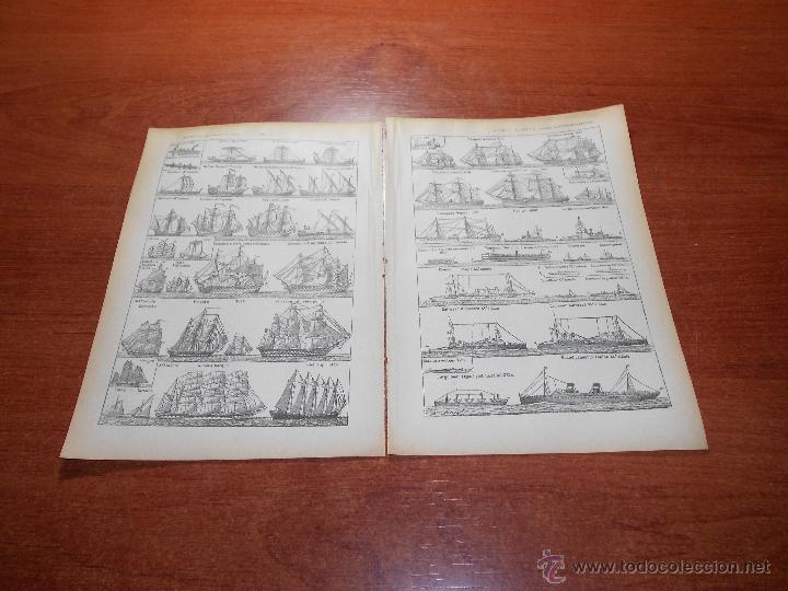 Libros antiguos: BELLA ILUSTRACI&Oacute;N DE DICCIONARIO FRANC&Eacute;S DE 1918: MARINA VAPOR Y VELA