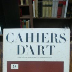 Libros antiguos: CAHIERS D'ART. 1926. NÚM. 9. ROUSSEAU, JOUHANDEAU, CHAGALL...