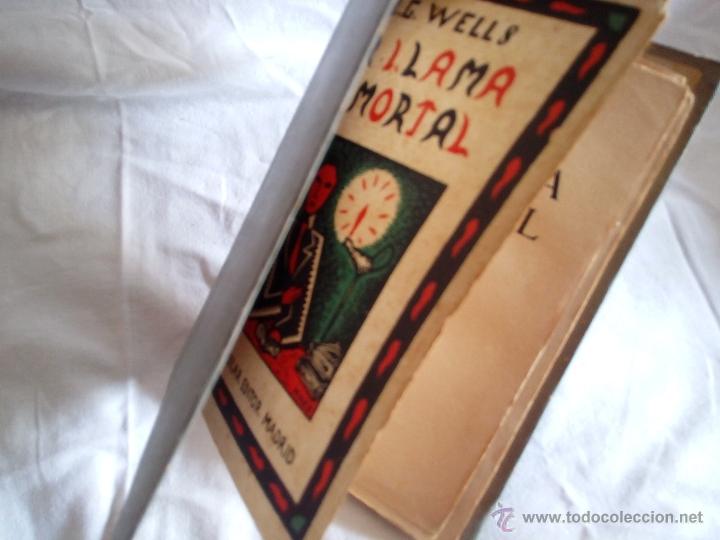 Libros antiguos: LA LLAMA INMORTAL. (H.G.WELLS) - Foto 2