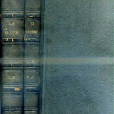 Libros antiguos: BURGOS Y LANDA : EL HOMBRE JUZGADO POR LAS MUJERES / LA MUJER JUZGADA POR ESCRITORES (ESPASA, 1870)