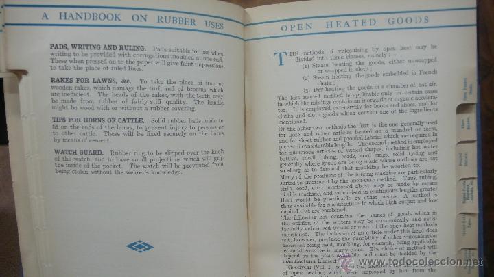 Libros antiguos: A HANDBOOK ON RUBBER USES AND THEIR DEVELOPMENT. 1923. - Foto 4