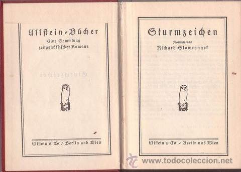 Libros antiguos: SKOWRONNEK RICHARD: STURMZEICHEN - Foto 2