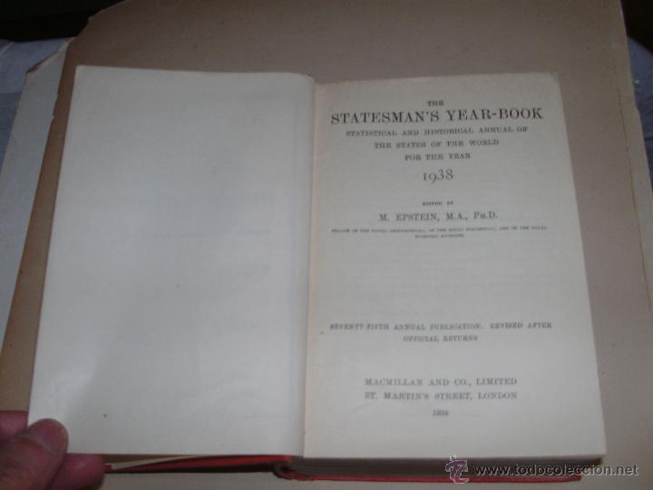 Libros antiguos: THE STATESMANS YEAR BOOK - - Foto 2