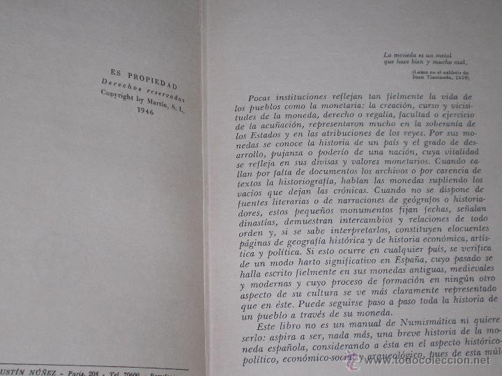 Libros antiguos: numismatica, la moneda espa&ntilde;ola.1942 zxy - Foto 2