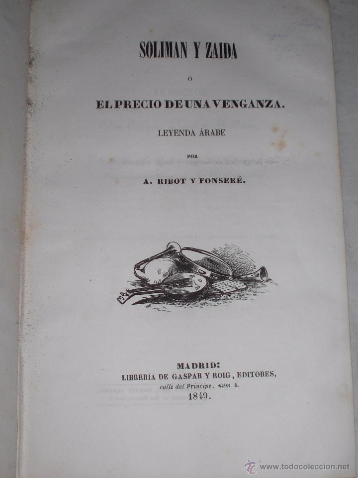 Libros antiguos: Soliman y zaida 1849 zxy - Foto 2
