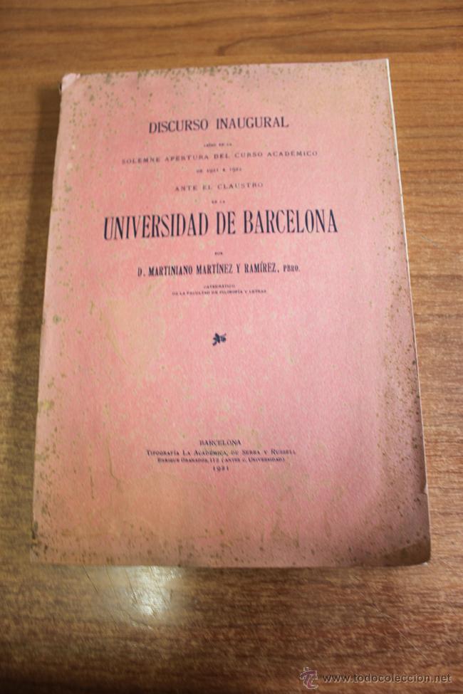 Antiquarische B&uuml;cher: DISCURSO-UNIVERSIDAD DE BARCELONA-LA COLONIZACI&Oacute;N ESPA&Ntilde;OLA Y EXTRANJERA. MART&Iacute;NEZ Y RAM&Iacute;REZ, M 1921