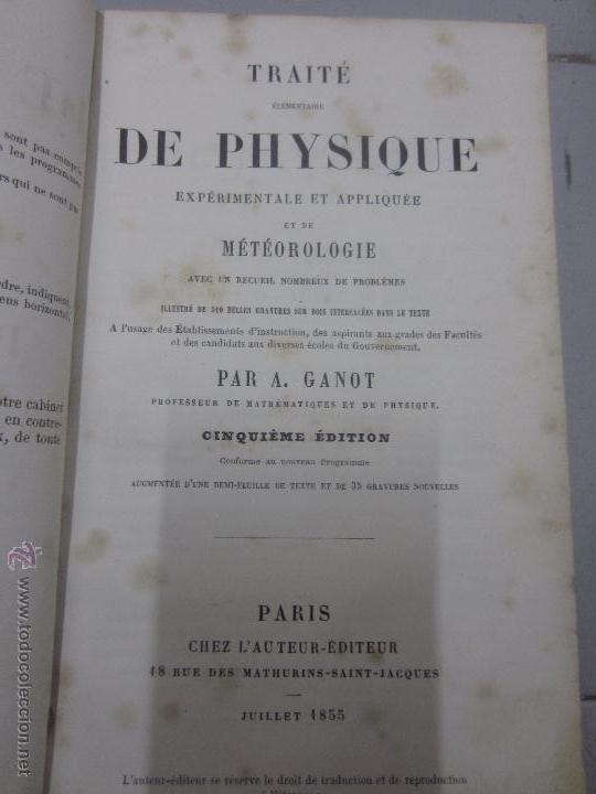 Old books: Trate de Physique edicion 1855