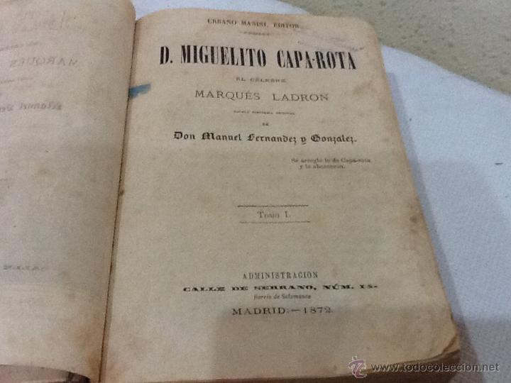Libros antiguos: D.miguelito capa rota, 1872 - Foto 2
