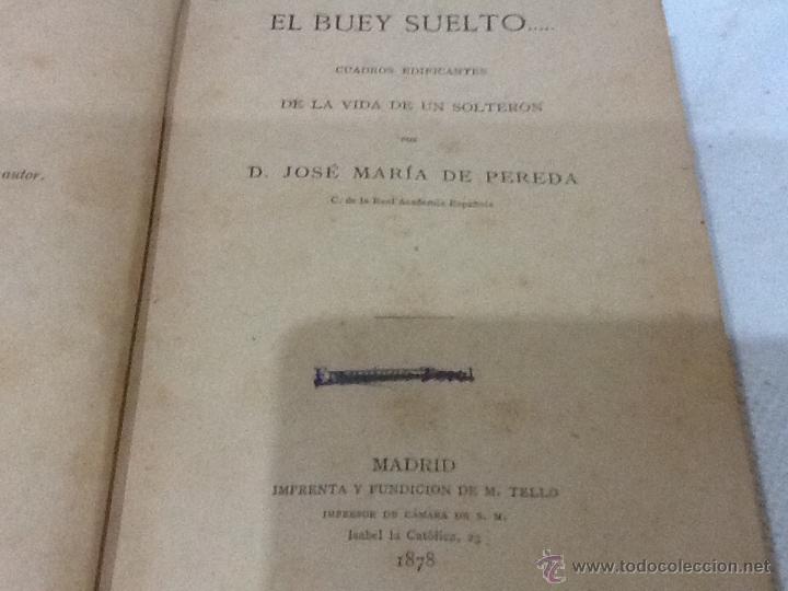 Libros antiguos: El buey suelto , 1878 , - Foto 1