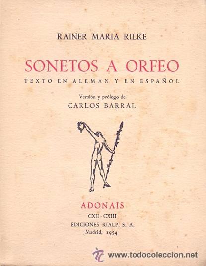 Libros antiguos: SONETOS A ORFEO TEXTO EN ALEMAN Y ESPA&Ntilde;OL - Foto 1