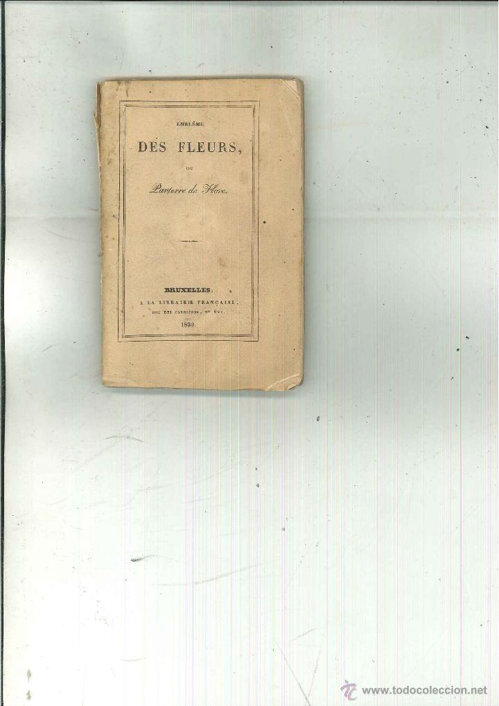 Libros antiguos: EMBL&Eacute;ME DES FLEURS OU PARTERRE DE FLORE - Foto 1