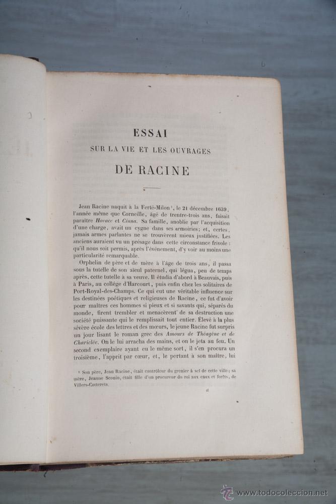 Libros antiguos: OEUVRES DE JEAN RACINE 1861 - Foto 5