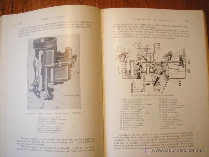 Libros antiguos: libro motores de explosion 1&ordf; edici&oacute;n . J FERPI 1946 - Foto 7