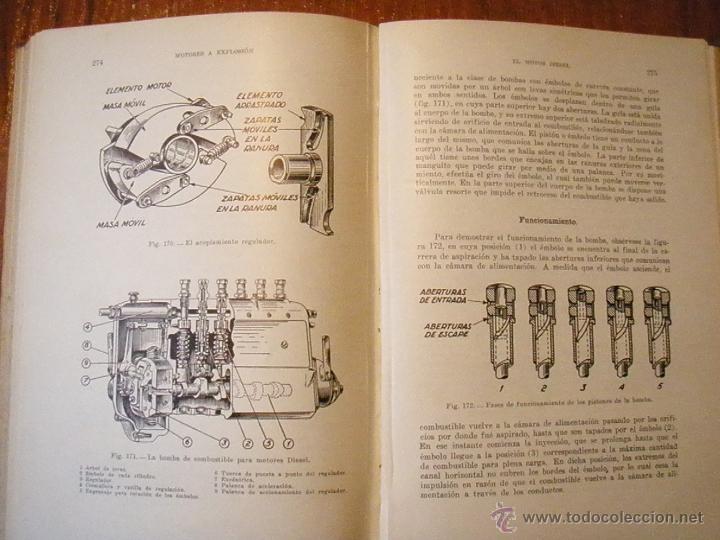 Libros antiguos: libro motores de explosion 1&ordf; edici&oacute;n . J FERPI 1946 - Foto 11