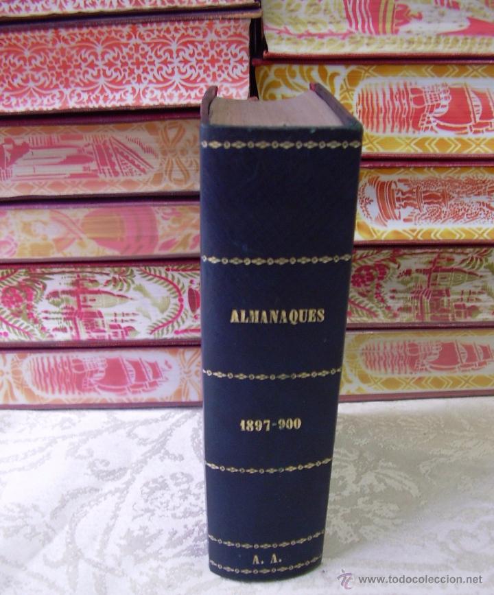 Libros antiguos: ALMANAQUE del Diario de Barcelona . 1897 - 1900.  ( 4 a&ntilde;os )  .
