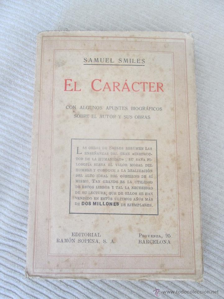 Libros antiguos: SMILES, Samuel. El car&aacute;cter, Sopena 1935 - Foto 1