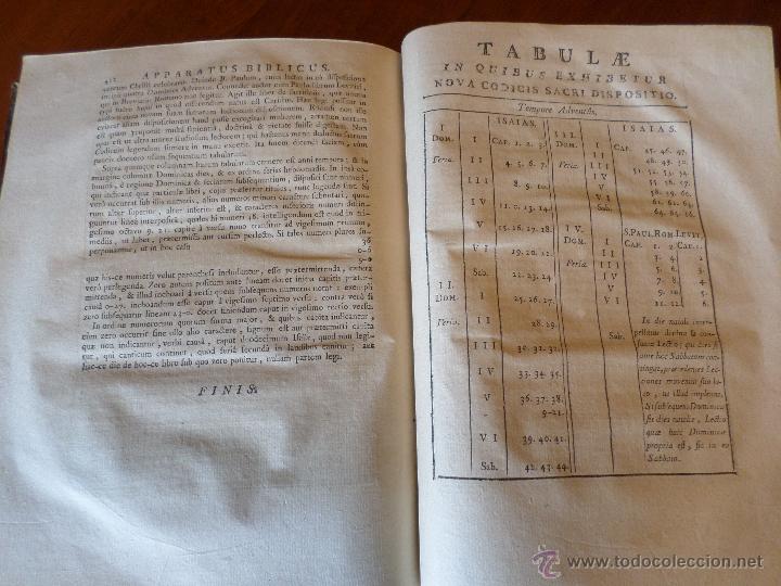 Libros antiguos: APPARATUS BIBLICUS 1723 - Foto 12