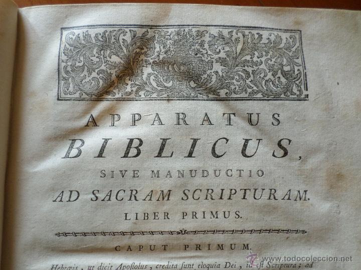 Libros antiguos: APPARATUS BIBLICUS 1723 - Foto 39