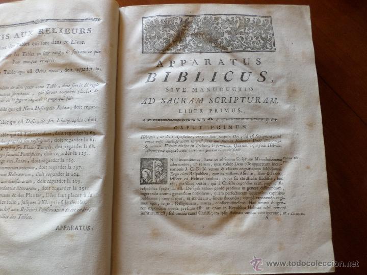Libros antiguos: APPARATUS BIBLICUS 1723 - Foto 40