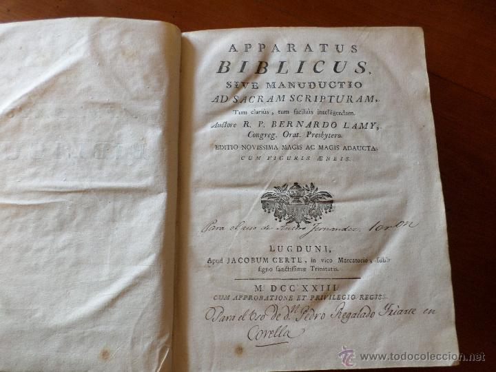 Libros antiguos: APPARATUS BIBLICUS 1723 - Foto 46