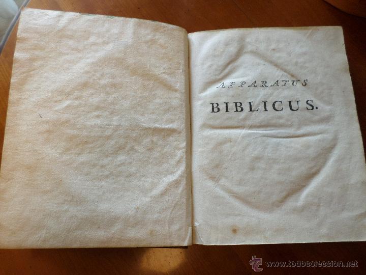 Libros antiguos: APPARATUS BIBLICUS 1723 - Foto 47