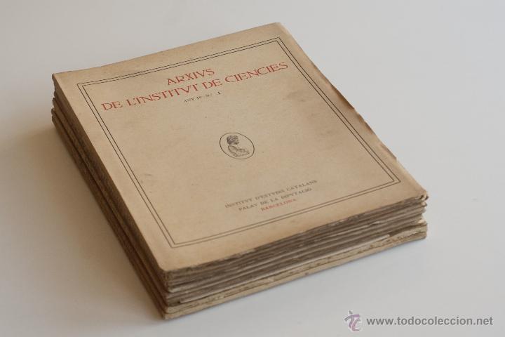 Libros antiguos: Arxius de lInstitut de Ci&egrave;ncies - Any IV - 1919 - Foto 1