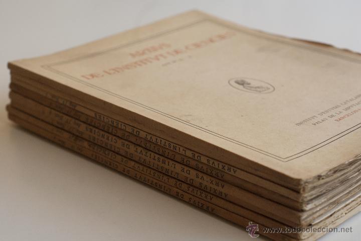 Libros antiguos: Arxius de lInstitut de Ci&egrave;ncies - Any IV - 1919 - Foto 2
