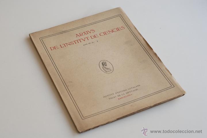 Libros antiguos: Arxius de lInstitut de Ci&egrave;ncies - Any IV - 1919 - Foto 6