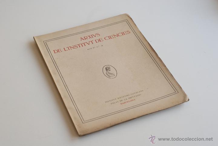 Libros antiguos: Arxius de lInstitut de Ci&egrave;ncies - Any IV - 1919 - Foto 7