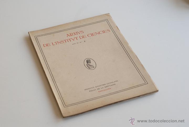 Libros antiguos: Arxius de lInstitut de Ci&egrave;ncies - Any IV - 1919 - Foto 8