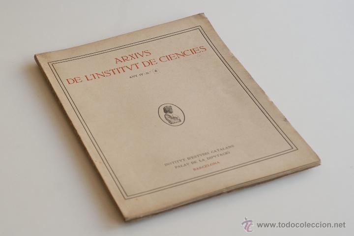 Libros antiguos: Arxius de lInstitut de Ci&egrave;ncies - Any IV - 1919 - Foto 10